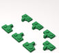 Classic Building Hinge Plate Bulk, 1x2 Locking with 1 Finger on Side with Groove 50 Piece, Compatible with Lego Parts and Pieces: (Color:Green)