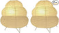 2 Pack Bedside Table Lamp Paper and Chrome Standing Lamp Room Decoration Festival Lantern Light Nightstand Desk Lamp Bedroom Dresser Living Kids Room College Dorm Coffee