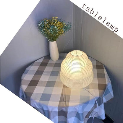 Bedside Table Lamp Paper Standing Lamp Room Decoration Festival Lantern Light Nightstand Desk Lamp Bedroom Dresser Living Kids Room College Dorm Coffee (White, 10.24"x9.06"x9.06")