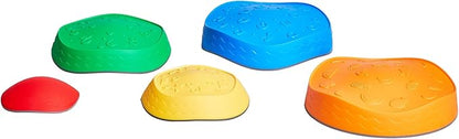 VEVOR Balance Stepping Stones for Kids, 5 PCS, Up to 220 lbs, Non-Slip Toddlers Sensory Stepping Stones, Obstacle Course Coordination Game Toys Indoor or Outdoor Play for Children Aged 3 4 5 6 7 8+