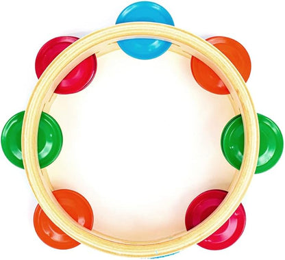 DJECO Animambo Tambourine Music Instrument - Colorful Toucan Design Toddler Educational Musical Toy for Listening, Creativity, Motor Skills & Coordination - Baby Toys for Girls & Boys, 18 Months+