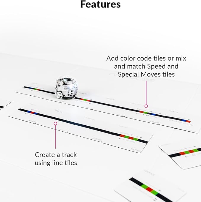 Ozobot Color Code Magnets Speed Kit: Interactive Coding Learning Tool for Kids Ages 3+, Enhances Logic & Problem-Solving Skills, 18 Tiles, Evo & Color Codes Magnets Base Kit Required Not Included