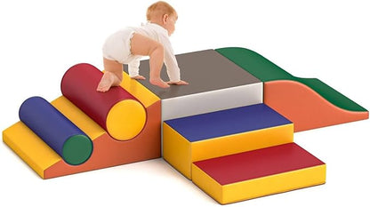 Betterhood Climbing Blocks for Toddlers 1-3, 7 Pcs Kids Soft Play Set, Toddler Soft Couch Climber Gymnastics Equipment for Crawling and Sliding at Home, Preschool