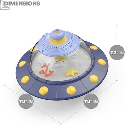 JDS Educational UFO Observation Display - Portable Fishbowl, Insect/Critter Habitat, Terrarium, Enclosure, and Plant Observatory with Magnifying Glass - STEM Toy for Kids