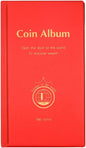 AITIME 180 Pockets Collection Supplies - Coin Holders Book Album for Collectors, Storage Suitable for Coin Diameter Less Than 1.66 Inches (Red)