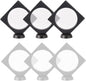 6 Pcs 3D Floating Display Case Frame Display Holder Stands Inner Round Transparent PE Film Storage Box for Jewelry Challenge Coin Medal Antique 3.5 x 3.5 x 0.8 Inches Black and White