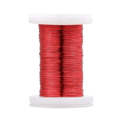 BNTECHGO 32 AWG Magnet Wire - Enameled Copper Wire - Enameled Magnet Winding Wire - 2 oz - 0.0078" Diameter 1 Spool Coil Red Temperature Rating 155℃ Widely Used for Transformers Inductors
