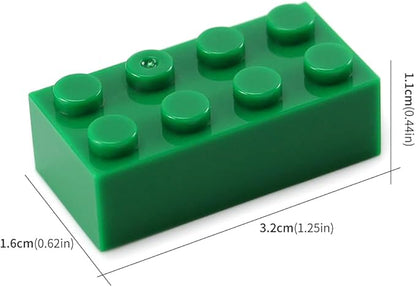 Feleph 320 Pieces 2x4 Green Bricks Building Classic Parts Creative Play Blocks Set Toy Accessories Combine with 3001 Major Brick Brands (Green)