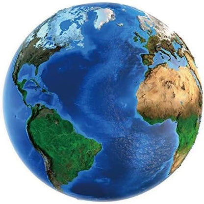 AOFOTO Blue Earth Seen Round Backdrop Space View Earth Photography Background Cover Earth Day Banner Earth Day Photo Backdrop Kids Astronaut Party Baby Shower Boys Girls Photo Booth Prop 7.2x7.2ft