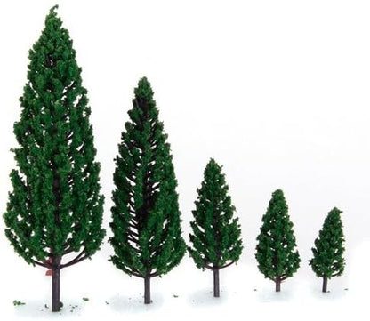 Mixed Model Trees, 29pcs, 1.5-6 inch(4-16 cm), Ho Scale Bushes, Diorama Supplies, Plastic Trees for Projects, Model Train Scenery with No Bases