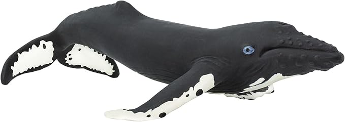 Safari Ltd. Humpback Whale Figurine - Detailed 7" Plastic Model Figure - Fun Educational Play Toy for Boys, Girls & Kids Ages 1+