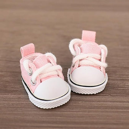 5 Pcs/Set 15-17cm Doll Clothes for Labb Rabbit Bunny, Lovely Girly Doll Clothing Straw Hat+Overalls+T-Shirt+Handbag+Canvas Shoes, Fashionable Outfit for Dress up, Doll Costume Fashion Dresses -Yellow