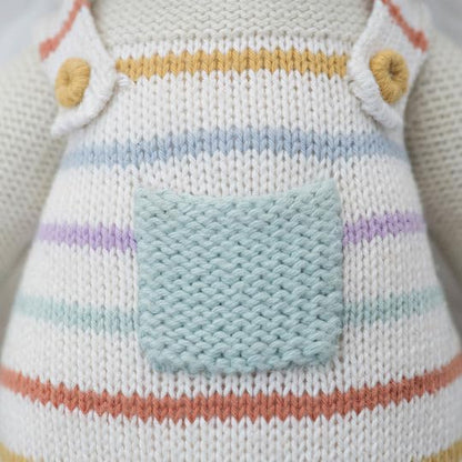 cuddle + kind Avery The Lamb Little 13" Hand-Knit Doll – 1 Doll = 10 Meals, Fair Trade, Heirloom Quality, Handcrafted in Peru, 100% Cotton Yarn