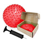 Edushape Original Sensory Ball for Baby - 7" Deflated with Pump, Transparent Red, Enhances Gross Motor Skills for Kids 6 Months & Up