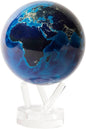 MOVA Globe – Earth at Night (4.5”) | Rotating Globe Powered by Light, No Batteries or Cords | City Lights Satellite Imagery | Unique Gift or Modern Desk Decor
