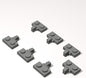 Classic Building Hinge Plate Bulk, 1x2 Locking with 1 Finger on Side with Groove 200 Piece, Compatible with Lego Parts and Pieces: (Color:Dark Gray)