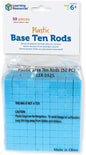Learning Resources Plastic Base Ten Rods, Early Math, Counting Toys, Homeschool Supplies Set of 50, Ages 6+