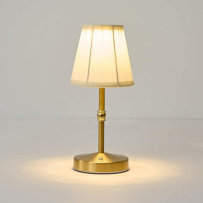 3000mah Battery Powered Lamp for Home,Small Cordless Lamps Rechargeable,3 Color Temperature 5W LED Touch Lamp Battery Operated Table Lights,Wireless Lamps for Tables,Kitchen,Living Room (Gold,H11”)