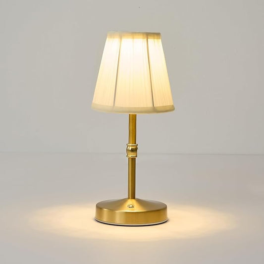 3000mah Battery Powered Lamp for Home,Small Cordless Lamps Rechargeable,3 Color Temperature 5W LED Touch Lamp Battery Operated Table Lights,Wireless Lamps for Tables,Kitchen,Living Room (Gold,H11”)