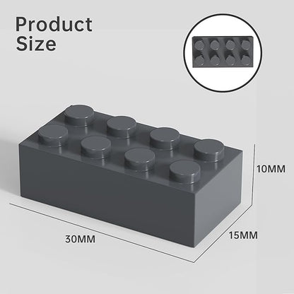 500 Piece Dark Gray Bricks Bulk, Gray 2x4 Building Bricks Flat, Compatible with Lego Parts and Pieces: 2x4 Dark Grey Bricks(Color: Dark Gray)