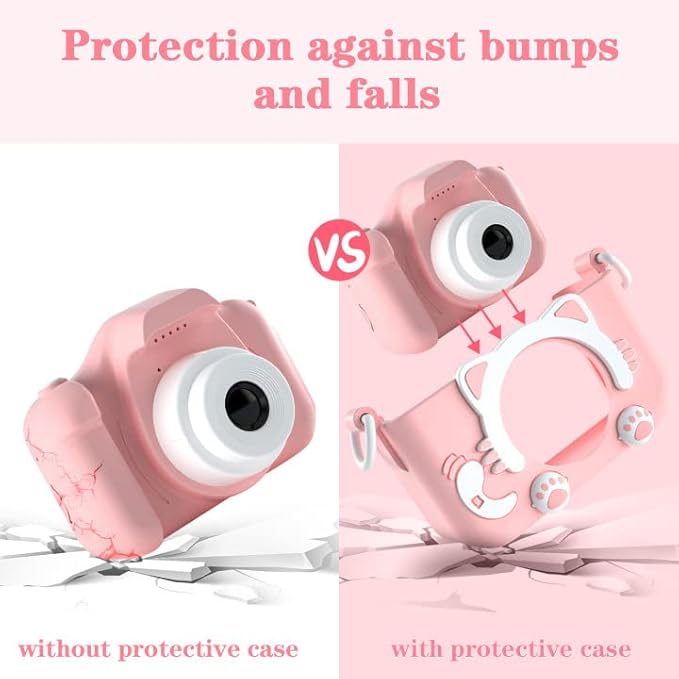 Kids Camera Toys for 3 4 5 6 7 8 9 10 11 12 Year Old Boys/Girls, Kids Digital Camera for Toddler with Video, Christmas Birthday Festival Gifts for Kids, Selfie Camera for Child, 32GB TF Card