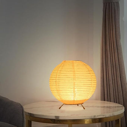 Battery Operated Lamp Bedside Table Lamp Paper and Chrome Standing Lamp Room Decoration Festival Lantern Light Nightstand Desk Lamp Bedroom Dresser Living Kids Room College Dorm Coffee