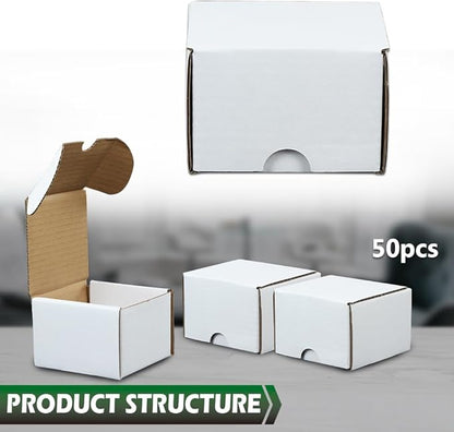 GRAND ORANGE 50 Pack 200 Count Trading Card Storage Boxes Corrugated Paper Cardboard Organizer for Sports Gaming Cards Trading Paper Boxes