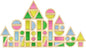Wooden Rainbow Building Blocks for Kids 48 Pcs Wooden Blocks for Toddlers Rainbow Stacker Stacking Blocks Preschool Educational Toys -Geometry Blocks for Boys Girls