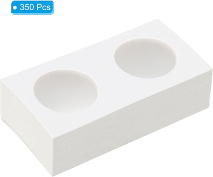 PATIKIL 2x2 Coin Flips, 350 Pack 33mm Cardboard Coin Holder Paper Coin Holders for Coin Collection Supplies Collector, White