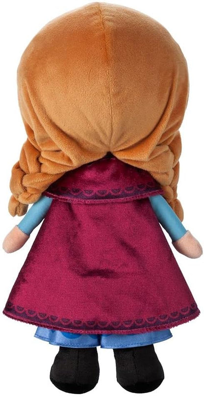Disney Store Official Princess Plush Doll, Anna from Frozen, Medium 14 Inches, Soft Plushy with Embroidered Features, Princess Toys for Girls, Disney Dolls, Stuffed Animals for Girls
