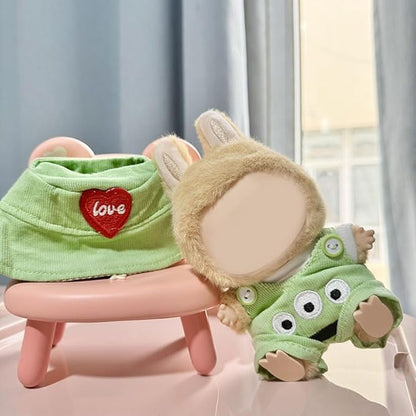 17cm Doll Clothes Set & Outfit - Cuddly Fashion Dresses with Accessories, Luxury Chic Doll Clothing & Plush Pullover Hoodie Doll Clothing DIY ,Just Clothes