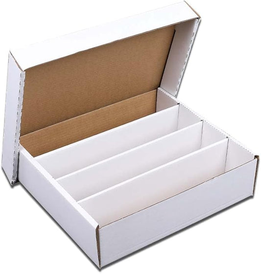 GRAND ORANGE 4 ROW 3200 Count Trading Card Storage Box, Sports & Trading Card Storag, Monster Shoe Box Card Storage Box