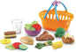Learning Resources New Sprouts Dinner Food Basket - 18 Pieces, Ages 18+ months Pretend Play Food for Toddlers, Preschool Learning Toys, Kitchen Play Toys for Kids, Play Food with Basket