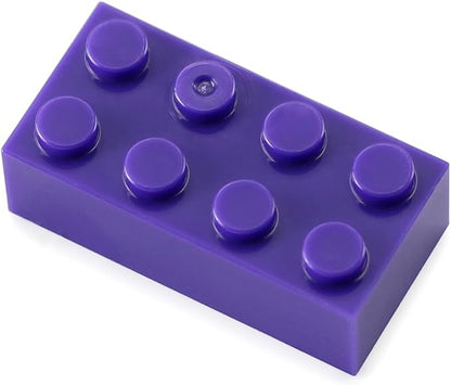 Feleph 100pcs 2x4 Bricks Dark Purple Pieces Parts Classic Building kit Creative Play Set Basic Blocks Toy Accessories Compatible with 3001 Major Brands