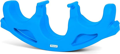 Simplay3 Rock and Roll Teeter Totter Seesaw - Rocking Fun for Two Toddlers or Kids Ages 18 Months to 5 Yrs- Sapphire, Made in USA