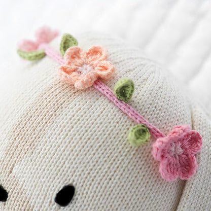 cuddle + kind Charlotte The Dog Little 13" Hand-Knit Doll – 1 Doll = 10 Meals, Fair Trade, Heirloom Quality, Handcrafted in Peru, 100% Cotton Yarn