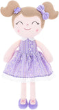 Gloveleya Baby Girl Gifts Soft Plush Doll – Lavender Daisies 16 Inch Cuddle Toy with Basket, Collectible Keepsake Birthday Easter Baby Shower Christmas for Girls