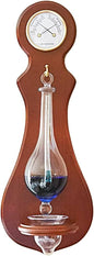 Ambient Weather BA212 Wall Mounted Weather Station with Thermometer, Hygrometer, and Barometer - Cherry Finish