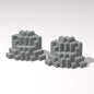 Classic Building Rock Bulk, Rockery Panel 8x8x6 Medium Symmetric 20 Piece, Compatible with Lego Parts and Pieces: (Color:Light Gray)