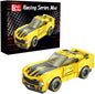 Block Builder Racing Car Building Block Set. Racing Car Building Blocks for Kids and Adults (Yellow)