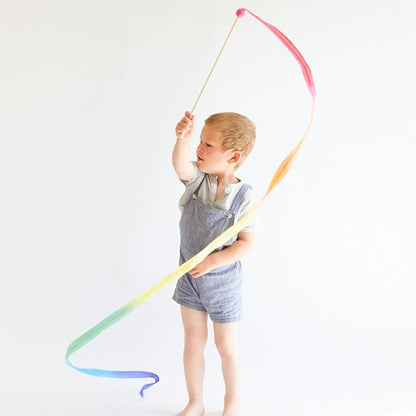 Sarah's Silks Pink Rainbow Streamer | Ribbon Dancer Toy