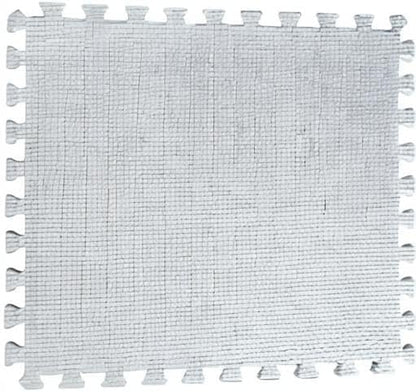 16pcs 0.6" Thickened Interlocking Tile Mats,Fluffy Shaggy Soft EVA Foam Area Rug for Living Room & Bedroom,Non-Slip Protective Floor Carpet Play Mat Kids Baby Dorm Home Decor (11.8ft, Grey)