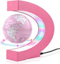Multi-color Changing Self-rotating Magnetic Levitating Globe, Desktop Decorative Globe, Great Gifts for Ladies, Mothers, Wives, Girlfriends, Girls (Pink)