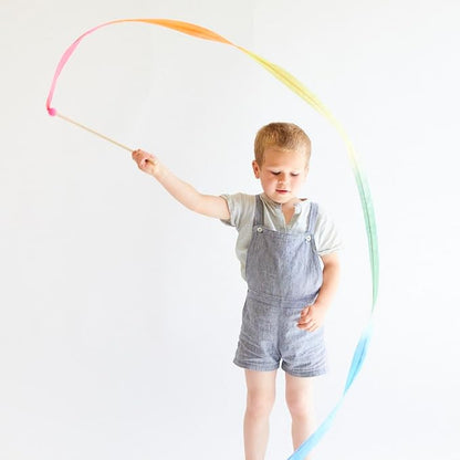 Sarah's Silks Pink Rainbow Streamer | Ribbon Dancer Toy