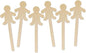 Hygloss Natural Wood Popsicle Sticks - Craft Stick - Great for Arts and Crafts - People Shape - 6.25 Inches High - 6 Pcs