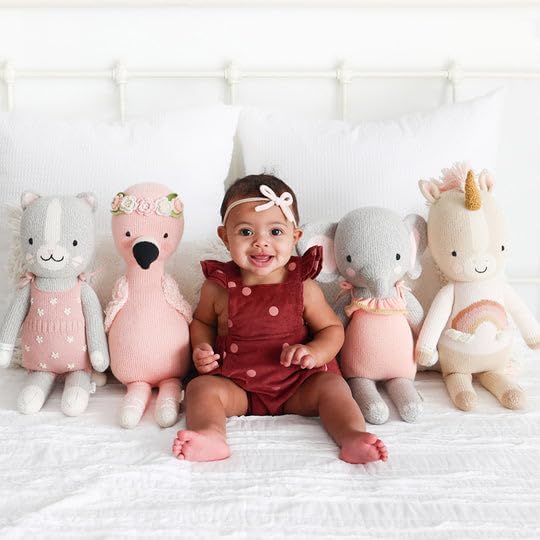 cuddle + kind Zara The Unicorn Regular 20" Hand-Knit Doll – 1 Doll = 10 Meals, Fair Trade, Heirloom Quality, Handcrafted in Peru, 100% Cotton Yarn