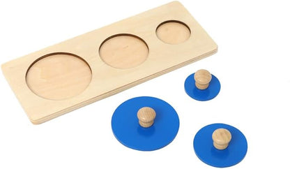 Montessori Multiple Shape Puzzle/Single Shape Puzzle First Puzzle for Toddler Jumbo Knob Wooden Puzzle Geometry Shape Puzzle Preschool Learning Material Shape & Color Sorter (Multiple Shape Puzzles)