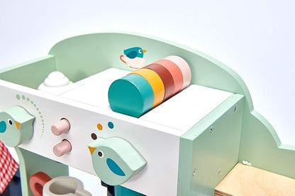 Tender Leaf Toys - Bird's Nest Café - 40 Pcs One-Stop Pretend Play Coffee Shop for Kids, Bakery and Cafe Set with Accessories - Promote Imaginative and Social Skills Development - Age 3+
