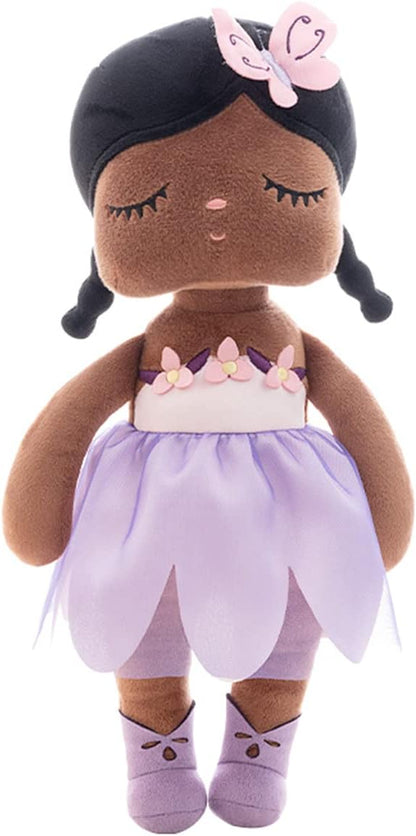 MeToo Princess Doll - Soft Plush Angela Doll, Cute Flower Fairy, Non-Toxic PP Cotton, Violet