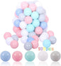 LANGXUN 50 100 200 Soft Plastic Ball Pit Balls for Kids, Gift for Baby Toddler Birthday Christmas, Ball Pit Play Tent, Baby Kiddie Pool Water Toys, Party Decoration